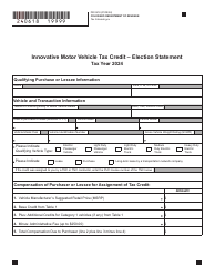 Form DR0618 Innovative Motor Vehicle Tax Credit - Election Statement - Colorado, Page 3