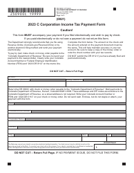Document preview: Form DR0900C C Corporation Income Tax Payment Form - Colorado, 2023