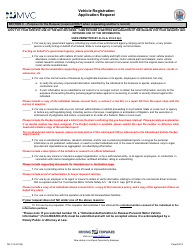Form DO-11A Vehicle Registration Application Request - New Jersey, Page 2