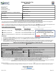 Document preview: Form OS/SS-3 Salvage Inspection Fee Application - New Jersey