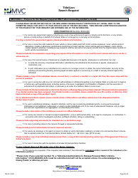 Form DO-22 Title/Lien Search Request - New Jersey, Page 2
