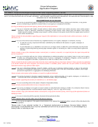 Form DO-11 Driver License Application Request - New Jersey, Page 2