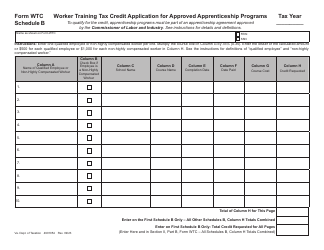 Form WTC Worker Training Tax Credit Application - Virginia, Page 3