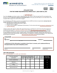 Cpe Audit Form for the Three-Year Reporting Period July 1, 2020 - June 30, 2023 - Minnesota, Page 3
