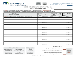 Cpe Audit Form for the Three-Year Reporting Period July 1, 2020 - June 30, 2023 - Minnesota, Page 5