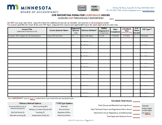 Cpe Audit Form for the Three-Year Reporting Period July 1, 2020 - June 30, 2023 - Minnesota, Page 8