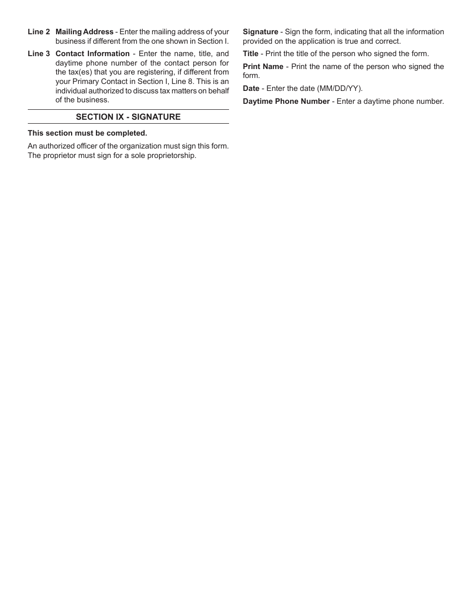 Instructions for Form R-1 Business Registration Form - Virginia, Page 9