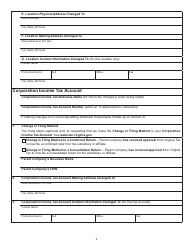 Form R-3 Change to a Registered Business and/or Tax Account - Virginia, Page 4