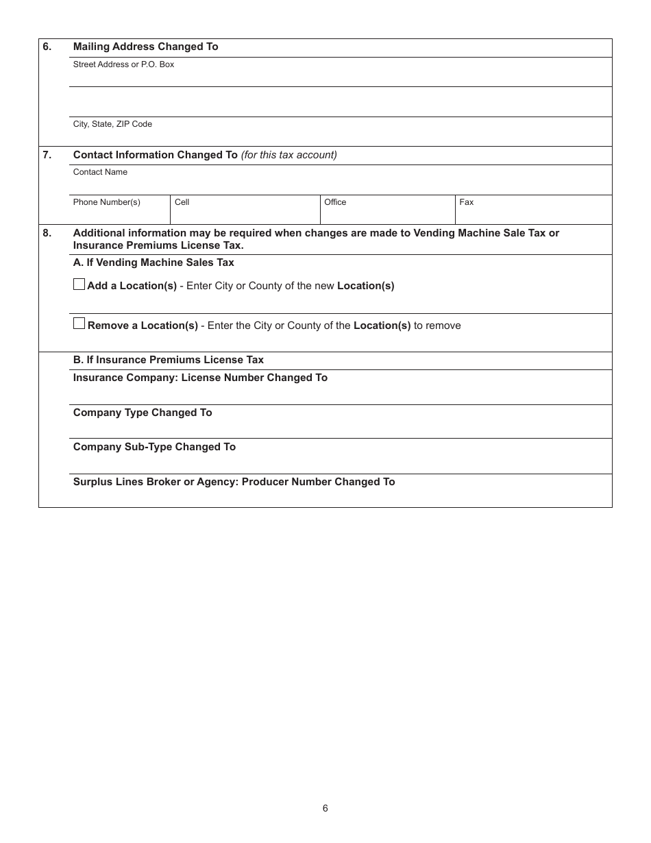 Form R-3 Change to a Registered Business and / or Tax Account - Virginia, Page 6