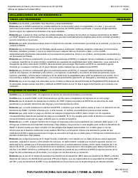BFA Formulario 811S Declaraciones De Entendimiento - New Hampshire (Spanish)