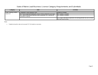 License Application Form - Asbestos/Lead Business &amp; Public Entities - Maine, Page 10