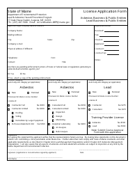 License Application Form - Asbestos/Lead Business &amp; Public Entities - Maine, Page 11