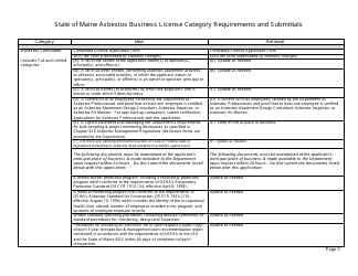 License Application Form - Asbestos/Lead Business &amp; Public Entities - Maine, Page 3