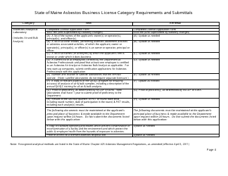 License Application Form - Asbestos/Lead Business &amp; Public Entities - Maine, Page 4