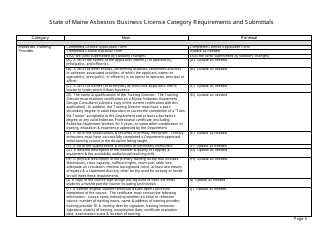 License Application Form - Asbestos/Lead Business &amp; Public Entities - Maine, Page 5