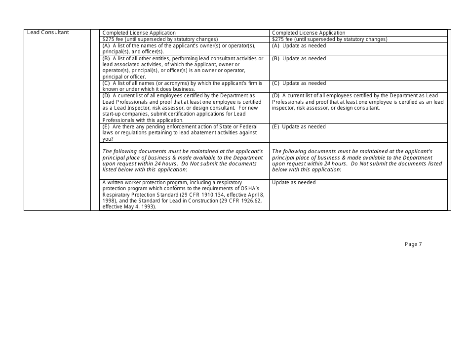 Maine License Application Form - Asbestos/Lead Business & Public ...