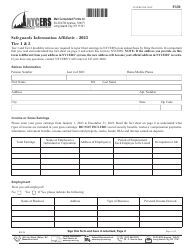 Document preview: Form F350 Safeguards Information Affidavit - Tier 1 & 2 - New York City, 2023