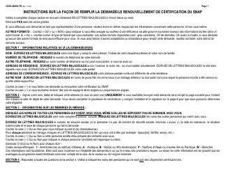 Instructions for Form LDSS-4826 Supplemental Nutrition Assistance Program (Snap) Application/Recertification - New York (French), Page 3