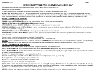Instrucciones para Formulario LDSS-4826 Solicitud/Revalidacion Para El Programa De Asistencia Nutricional Suplementaria (Snap) - New York (Spanish), Page 3