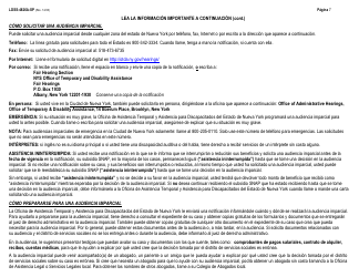 Instrucciones para Formulario LDSS-4826 Solicitud/Revalidacion Para El Programa De Asistencia Nutricional Suplementaria (Snap) - New York (Spanish), Page 7