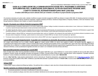 Instructions for Form LDSS-4826 Supplemental Nutrition Assistance Program (Snap) Application/Recertification - New York (Italian), Page 2