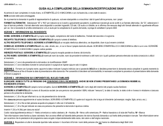 Instructions for Form LDSS-4826 Supplemental Nutrition Assistance Program (Snap) Application/Recertification - New York (Italian), Page 3