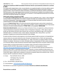 Formulario LDSS-5166 Solicitud/Recertificacion Para Los Beneficios Del Programa De Asistencia Nutricional Suplementaria (Snap) - New York (Spanish), Page 2