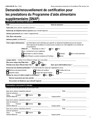 Form LDSS-5166 Application/Recertification for Supplemental Nutrition Assistance Program (Snap) Benefits - New York (French), Page 3