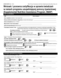 Form LDSS-5166 Application/Recertification for Supplemental Nutrition Assistance Program (Snap) Benefits - New York (Polish), Page 3