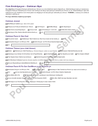 Form LDSS-5258 Child Support Enrollment Form - New York (Haitian Creole), Page 6