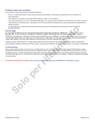 Form LDSS-5258 Child Support Enrollment Form - New York (Italian), Page 2