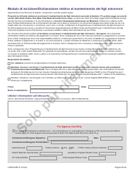 Form LDSS-5258 Child Support Enrollment Form - New York (Italian), Page 5