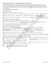 Form LDSS-5258 Child Support Enrollment Form - New York (Italian), Page 6