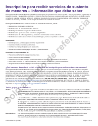Document preview: Formulario LDSS-5258 Formulario De Inscripcion Para Sustento De Menores - New York (Spanish)