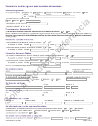 Formulario LDSS-5258 Formulario De Inscripcion Para Sustento De Menores - New York (Spanish), Page 3