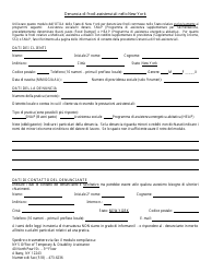 Document preview: Welfare Fraud Reporting Form - New York (Italian)
