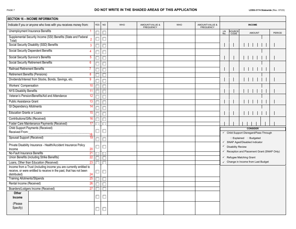 Form LDSS-3174 Recertification Form for Certain Benefits and Services - New York, Page 8
