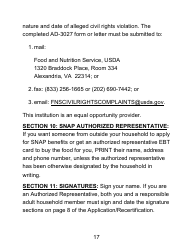 Instructions for Form LDSS-4826 LP Supplemental Nutrition Assistance Program (Snap) Application/Recertification - Large Print - New York, Page 17