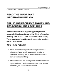 Instructions for Form LDSS-4826 LP Supplemental Nutrition Assistance Program (Snap) Application/Recertification - Large Print - New York, Page 19