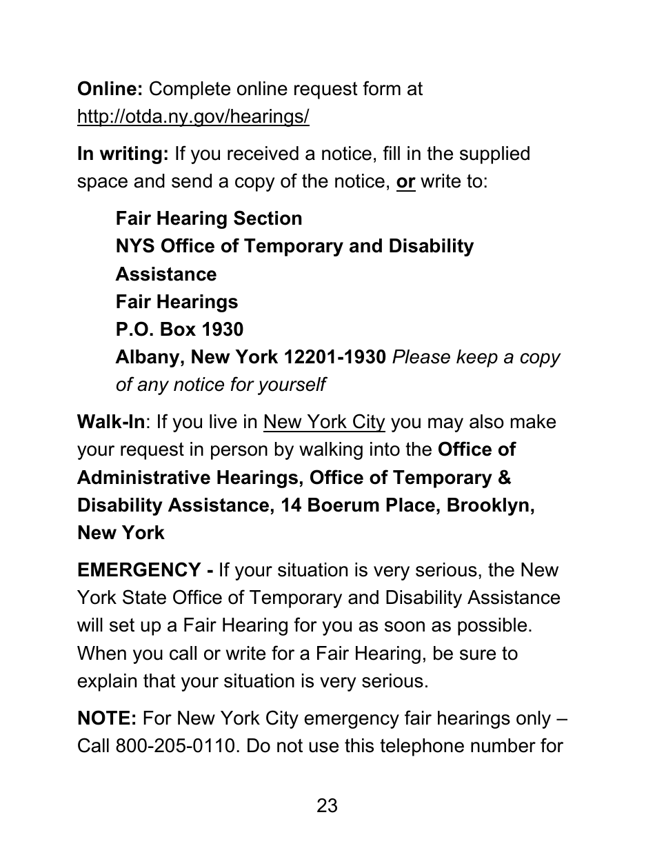 Instructions for Form LDSS-4826 LP Supplemental Nutrition Assistance Program (Snap) Application / Recertification - Large Print - New York, Page 23