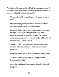 Instructions for Form LDSS-4826 LP Supplemental Nutrition Assistance Program (Snap) Application/Recertification - Large Print - New York, Page 29