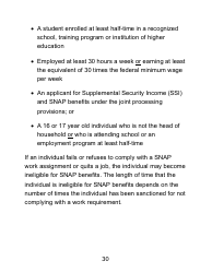 Instructions for Form LDSS-4826 LP Supplemental Nutrition Assistance Program (Snap) Application/Recertification - Large Print - New York, Page 30