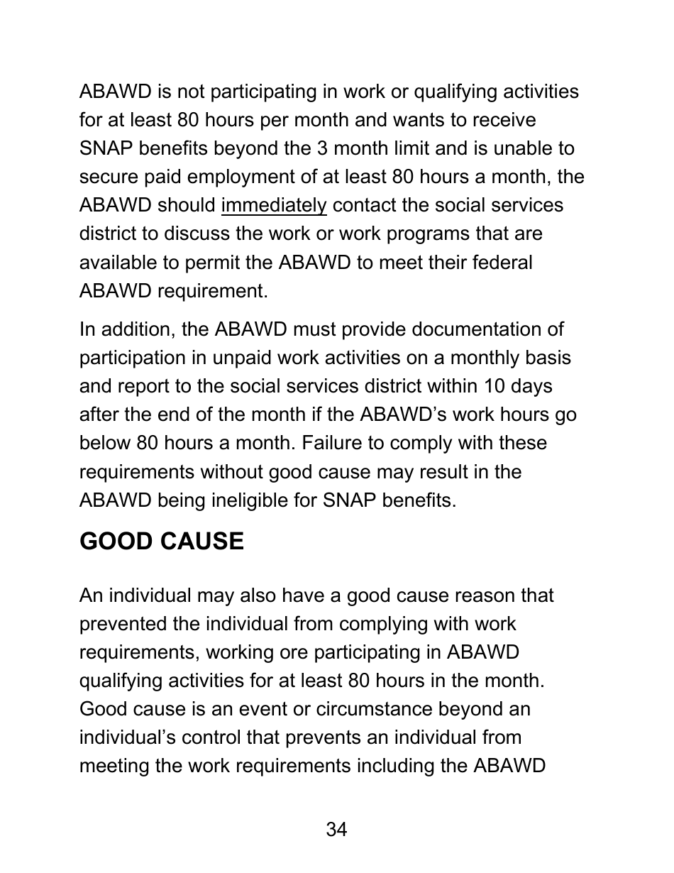 Instructions for Form LDSS-4826 LP Supplemental Nutrition Assistance Program (Snap) Application / Recertification - Large Print - New York, Page 34