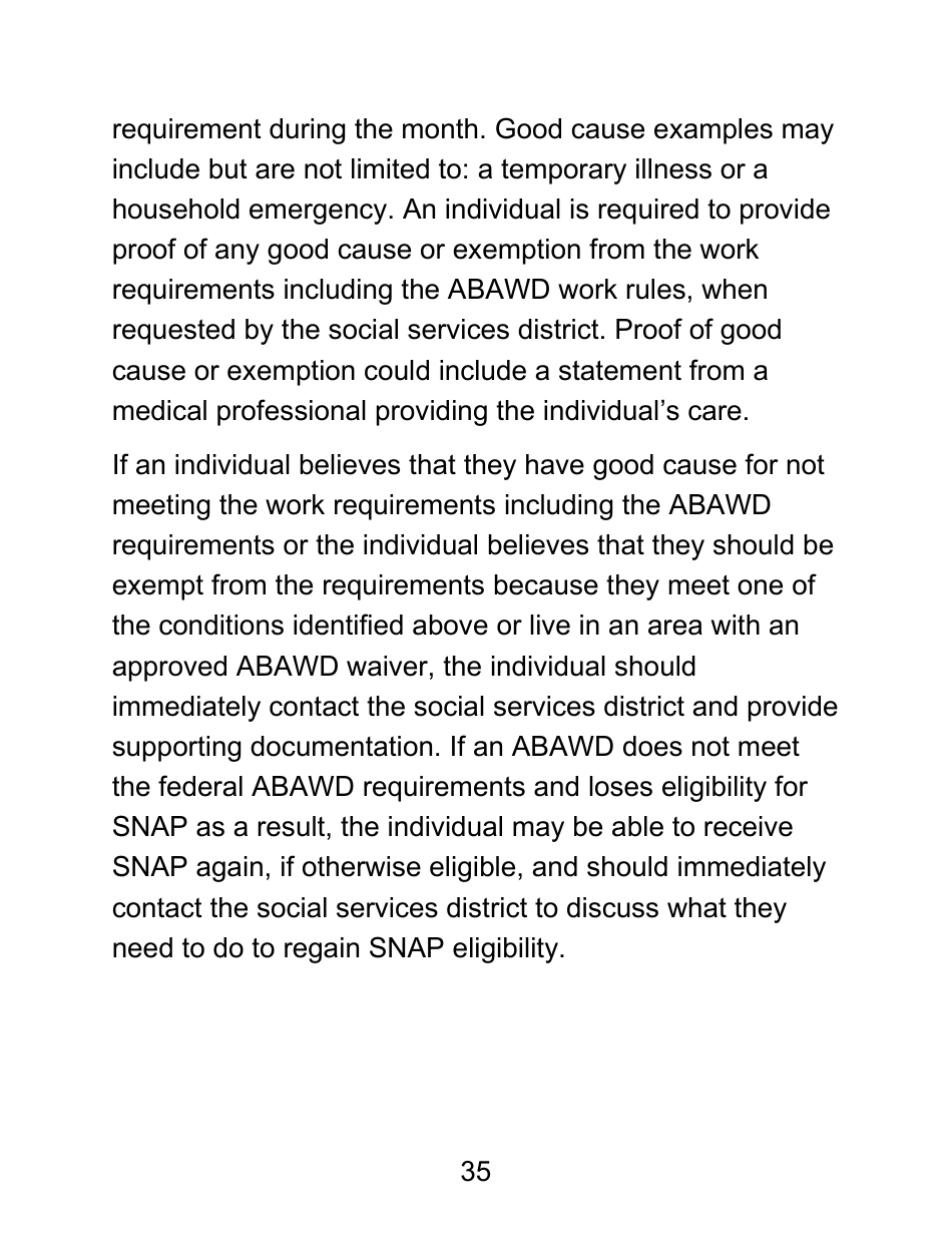 Instructions for Form LDSS-4826 LP Supplemental Nutrition Assistance Program (Snap) Application / Recertification - Large Print - New York, Page 35