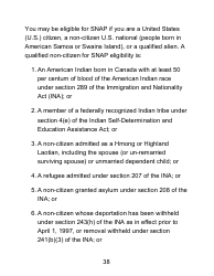 Instructions for Form LDSS-4826 LP Supplemental Nutrition Assistance Program (Snap) Application/Recertification - Large Print - New York, Page 38