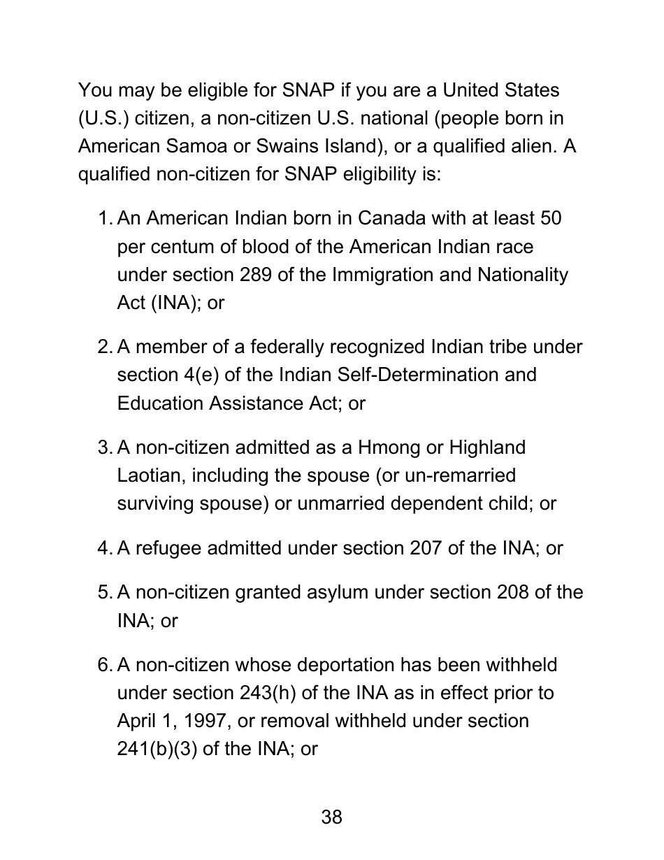 Instructions for Form LDSS-4826 LP Supplemental Nutrition Assistance Program (Snap) Application / Recertification - Large Print - New York, Page 38