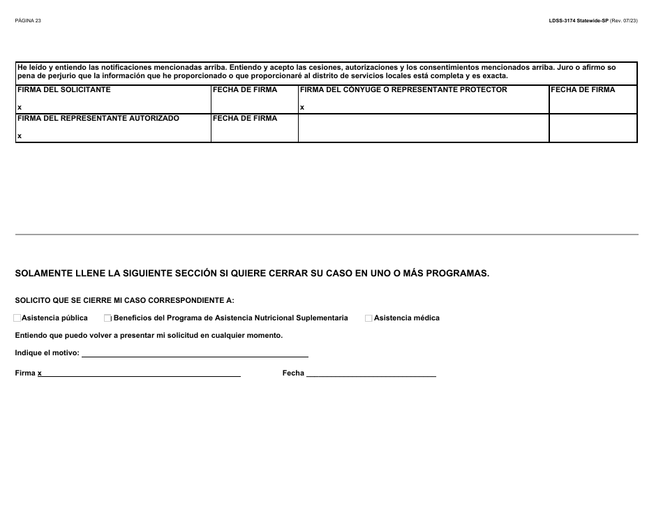 Formulario LDSS-3174 Formulario De Recertificacion Para Ciertos Beneficios Y Servicios Del Estado De Nueva York - New York (Spanish), Page 24