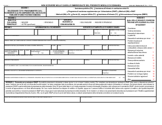 Form LDSS-2921 Application for Certain Benefits and Services - New York (Italian), Page 2