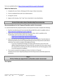 Form GAC501 Instructions - Petition for Guardian and/or Conservator of an Adult - Minnesota, Page 2