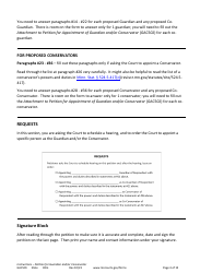 Form GAC501 Instructions - Petition for Guardian and/or Conservator of an Adult - Minnesota, Page 4